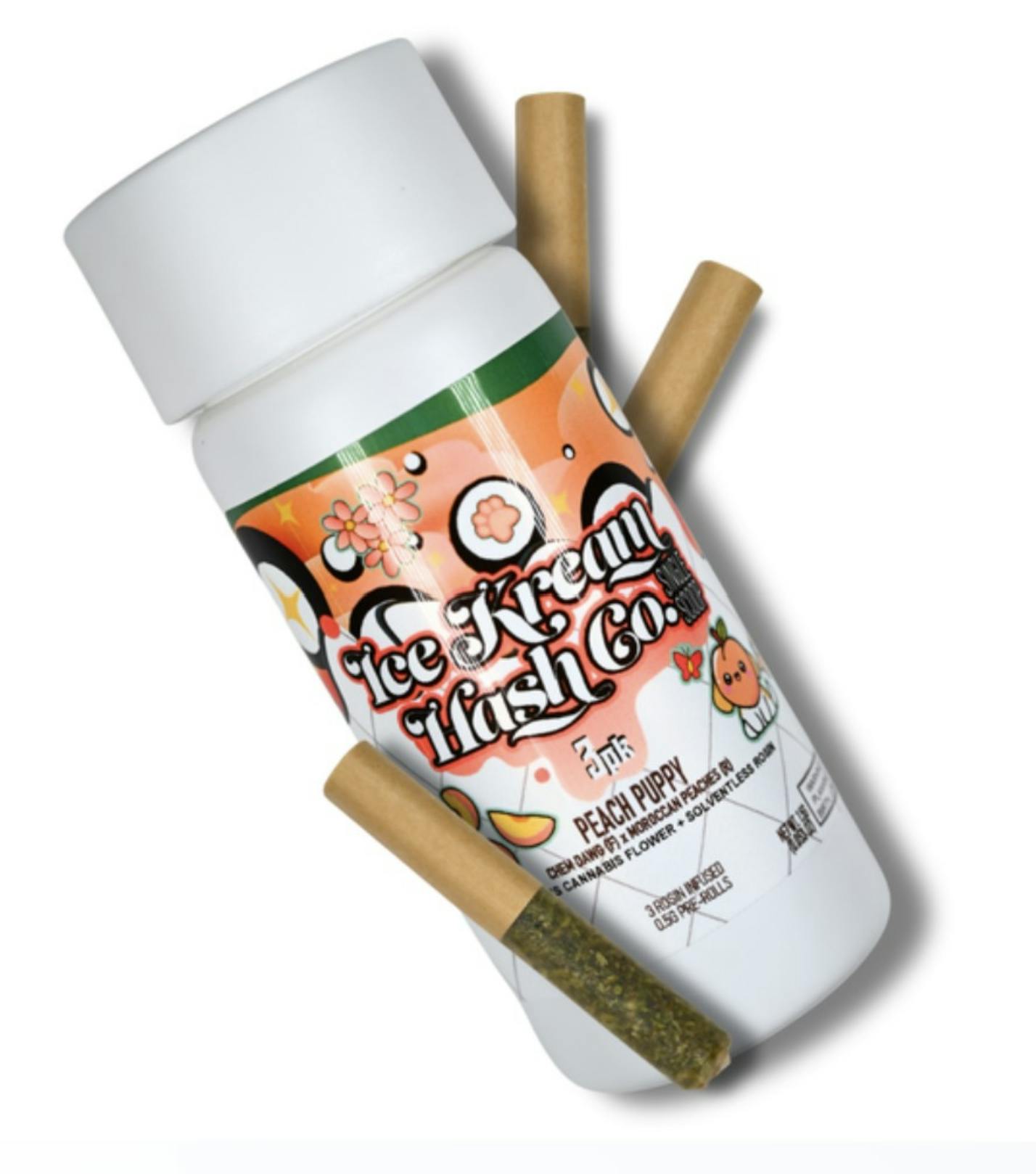 Peach Puppy | Single Scoop Rosin Infused Minis | 0.5g each | 3pk by Ice Kream Hash Co.