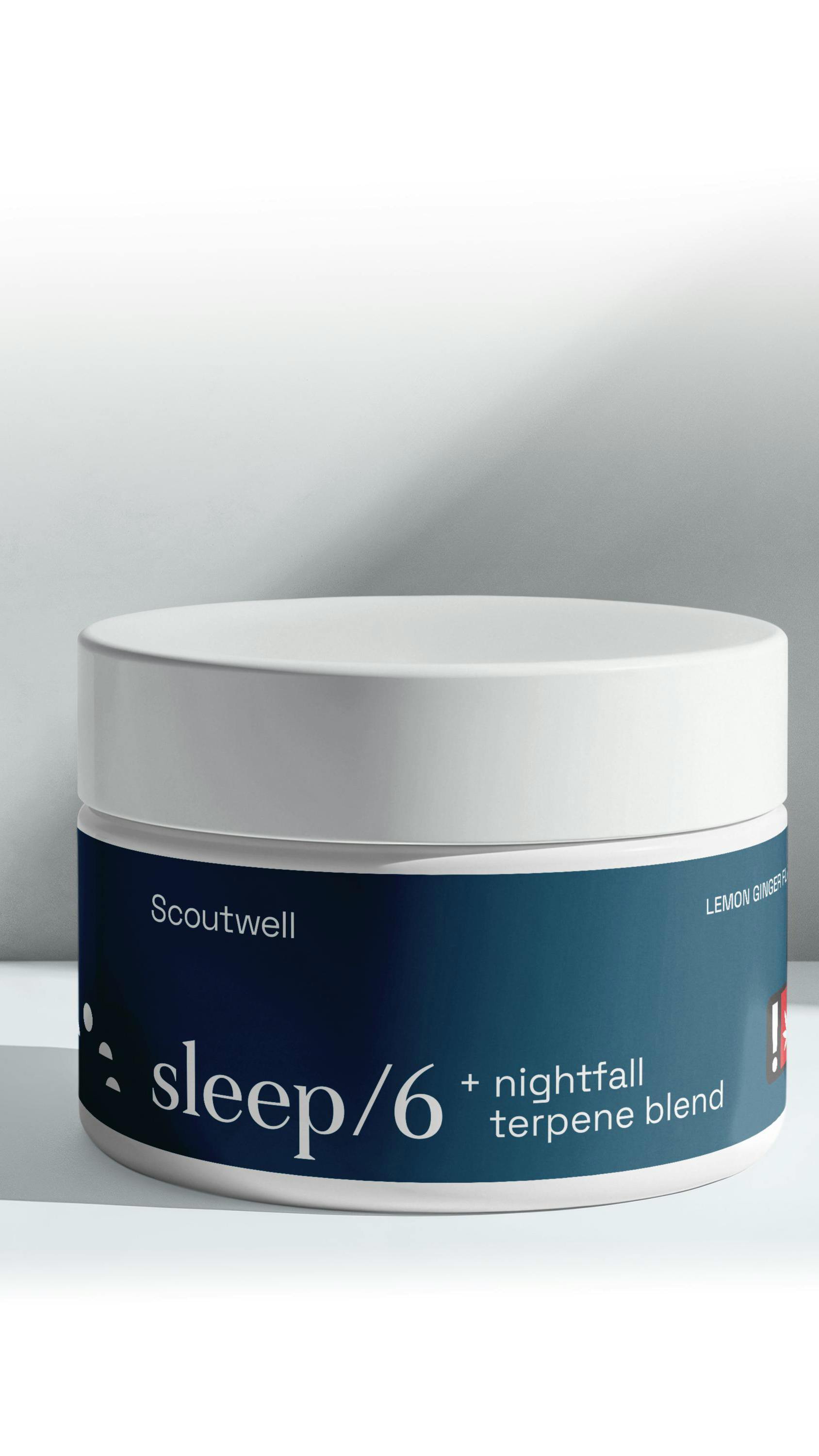 Sleep/6 + Nightfall Terpene Blend- Lemon Ginger || Scoutwell | 16pk | 6mg/e