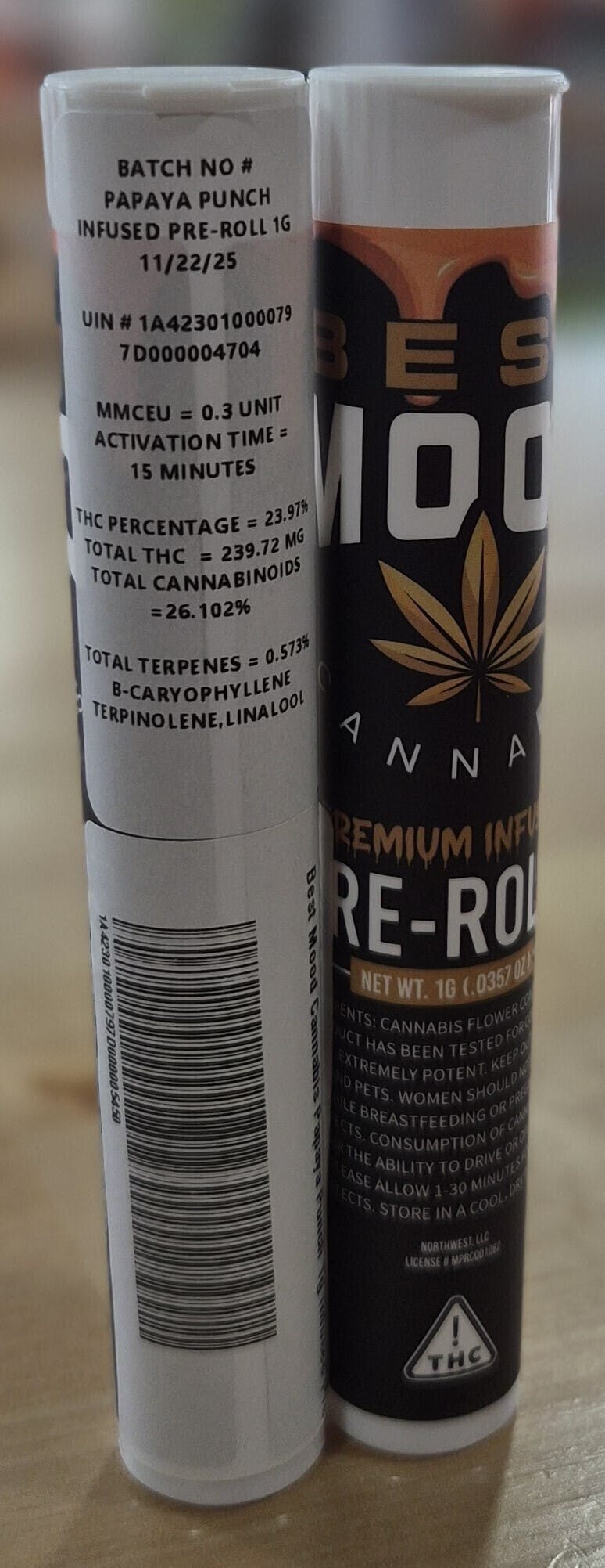Papaya Punch | Infused Joints | 1g