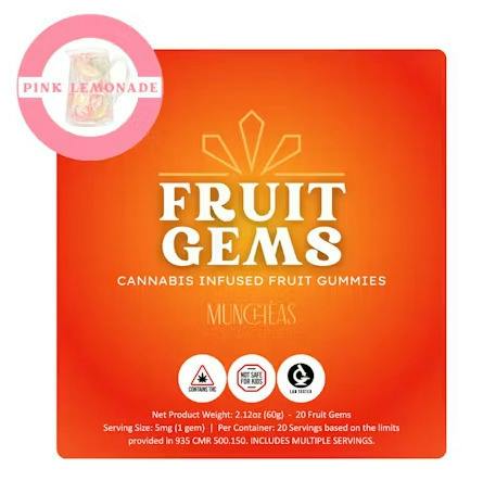 Pink Lemonade Fruit Gems | Gummies | 20pk | 5mg/ea at Smyth Cannabis Co. | Tewksbury