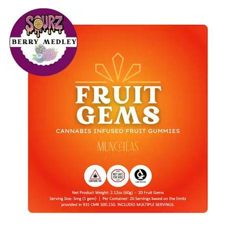 Sour Berry Medley Fruit Gems | Gummies | 20pk | 5mg/ea at Smyth Cannabis Co. | Lowell