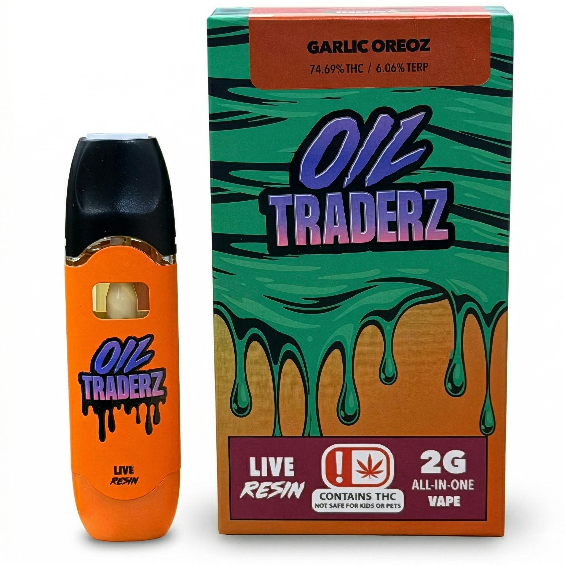 2g Garlic Oreoz Live Resin Disposable - Oil Traderz (Indica)