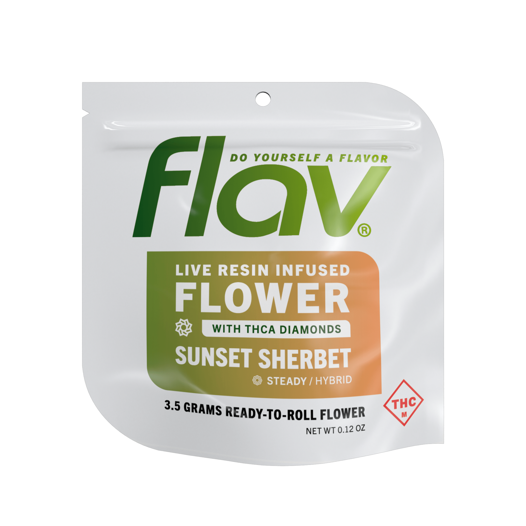 Live Resin Infused Flower - Sunset Sherbet - Hybrid - 3.5g