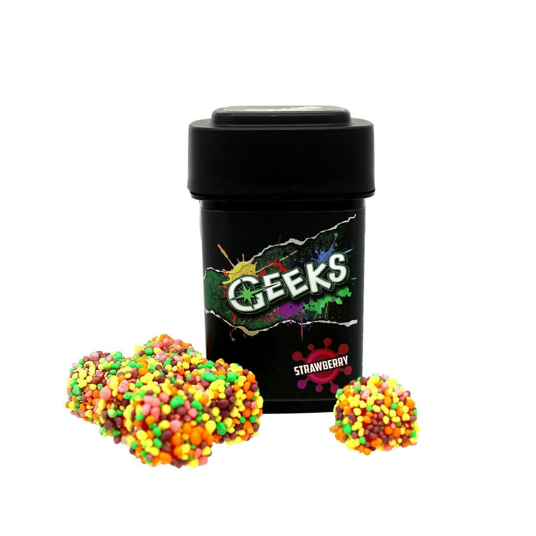 Strawberry Geeks Gummies | 100mg | 10ct | 10mg/ea by Greenlight