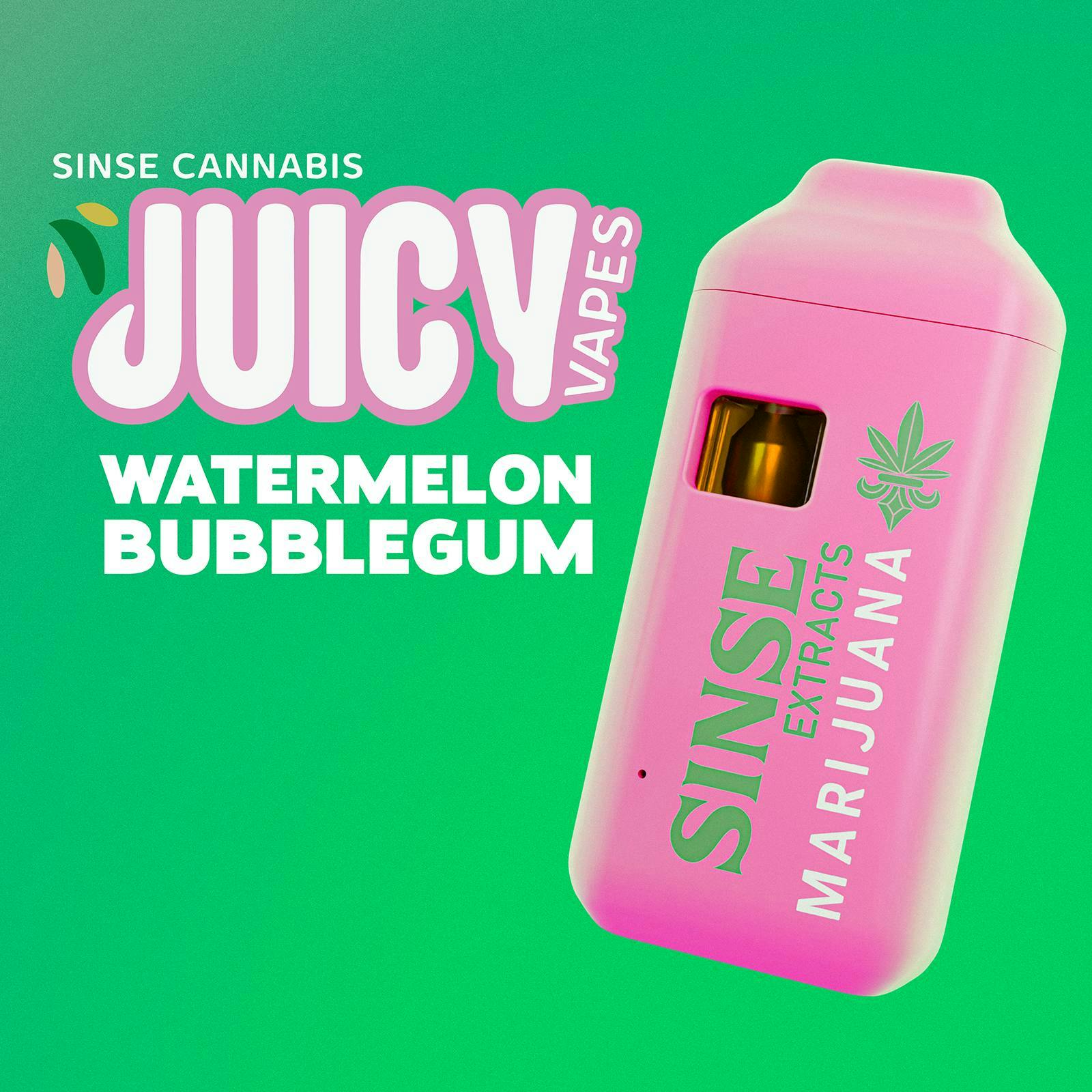 Watermelon Bubblegum | Disposable | 1g by Sinse Cannabis