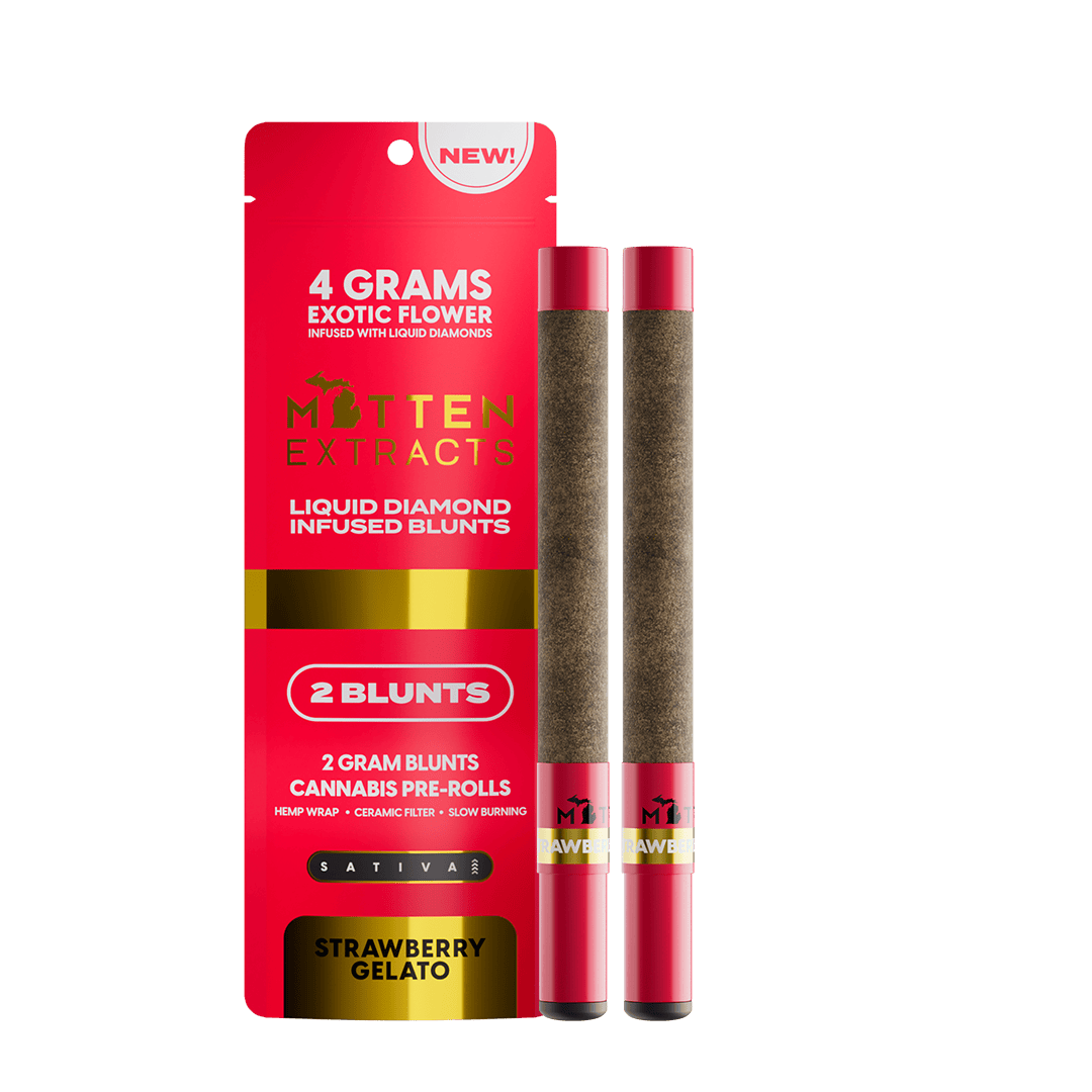 Mitten Extracts Strawberry Gelato Infused Blunts | 4g