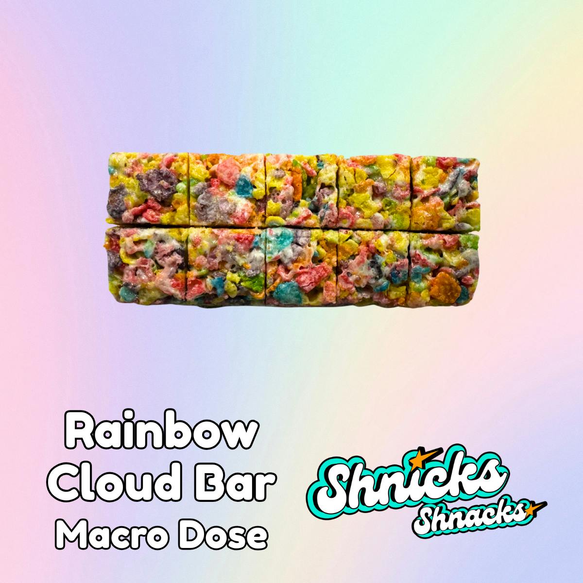 Rainbow Cloud Bar Macro-Dose 100mg | Baked Goods | 100mg/ea