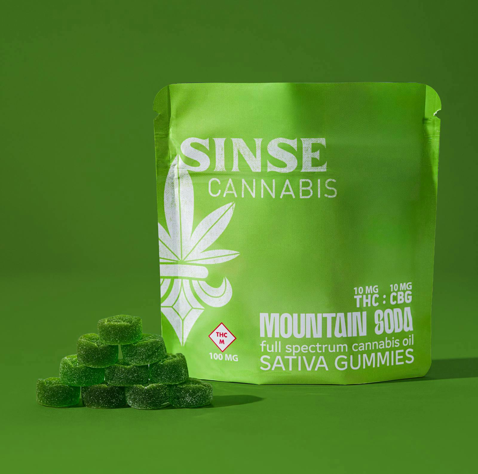 1:1 Mountain Soda Gummies | 100mg | 10ct | 10mg/ea by Sinse Cannabis