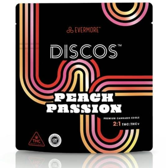 Peach Passion Discos Gummies | 100mg | 10ct | 10mg/ea by Evermore Cannabis Company