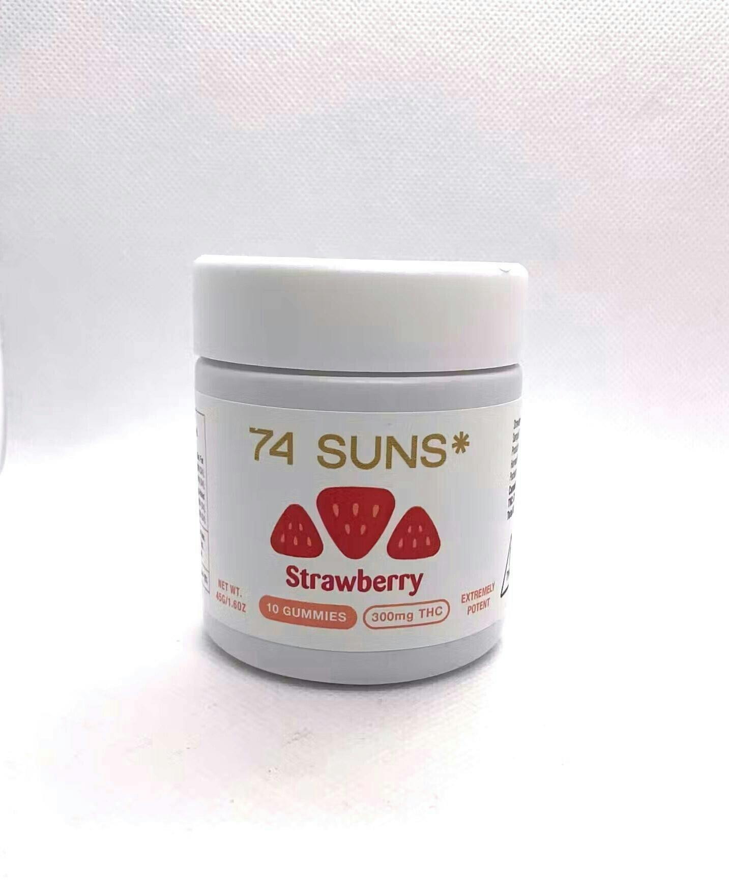 Strawberry Gummies | 300mg | 10ct | 30mg/ea by 74 Suns