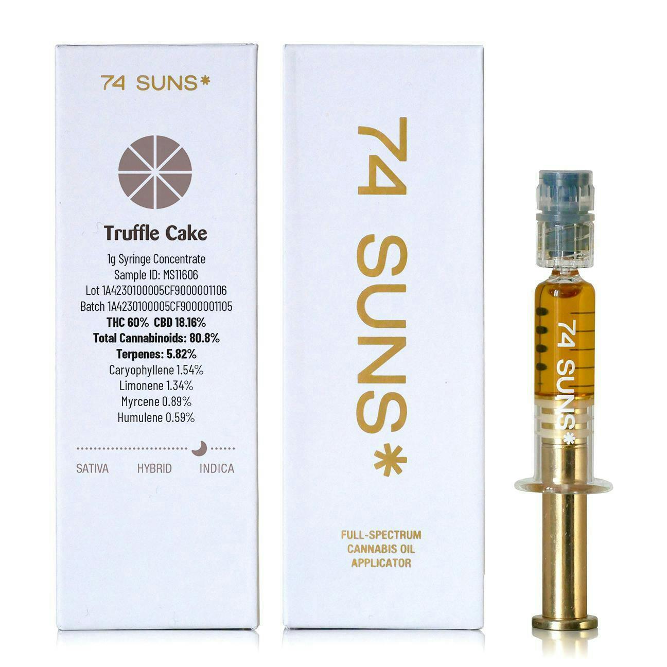 Truffle Cake | Cannabis Oil Syringe | 1g by 74 Suns