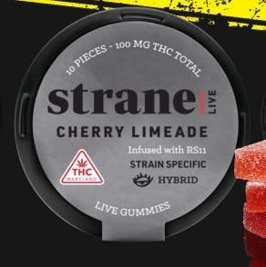 Cherry Limeade | Live Resin | Gummies | 100mg | 10pk | 10mg/ea by Strane