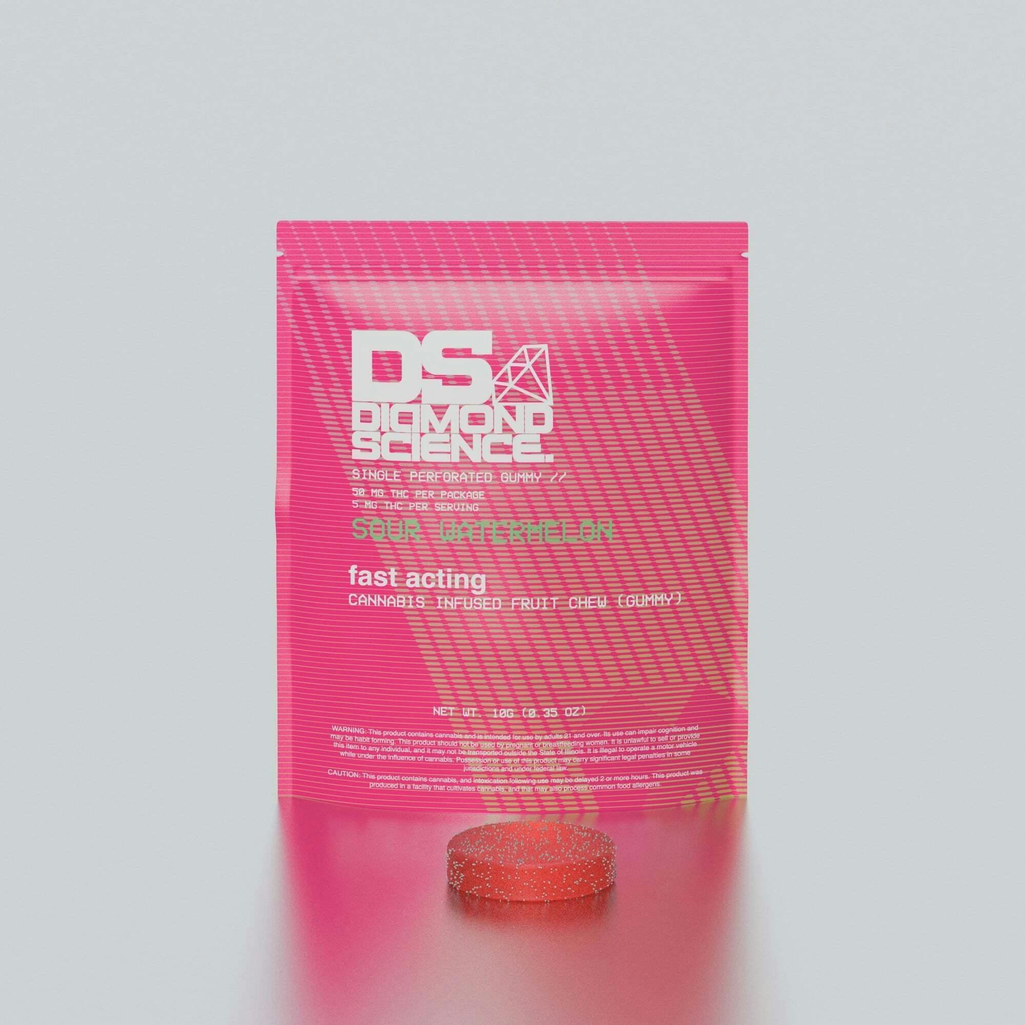 Sour Watermelon [1pk] (50mg) | Gummies | 50mg/ea at Mystic Greenz