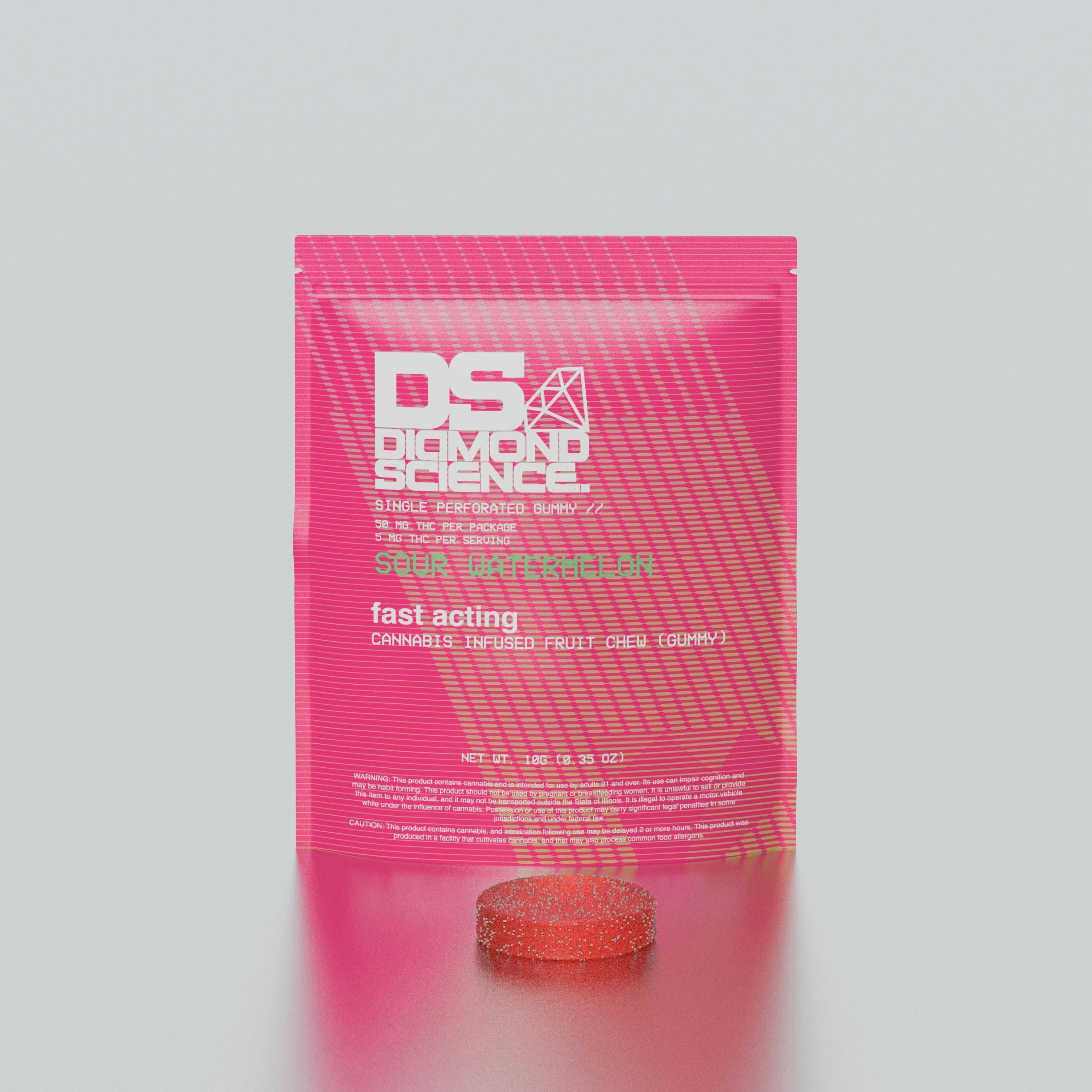 DIAMOND SCIENCE Gummies 50mg: Sour Watermelon 1pc | Gummies | 50mg/ea