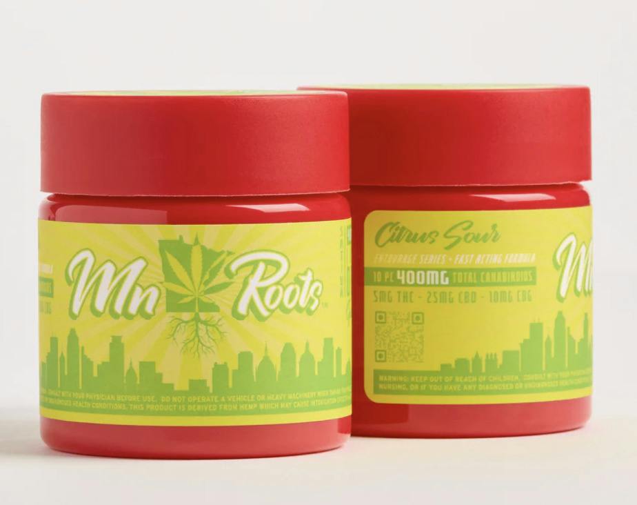 MN Roots | Entourage Series | Citrus Sour | Indica | Gummies | 10pk | 5mg/e at MN Roots Dispensary Alexandria