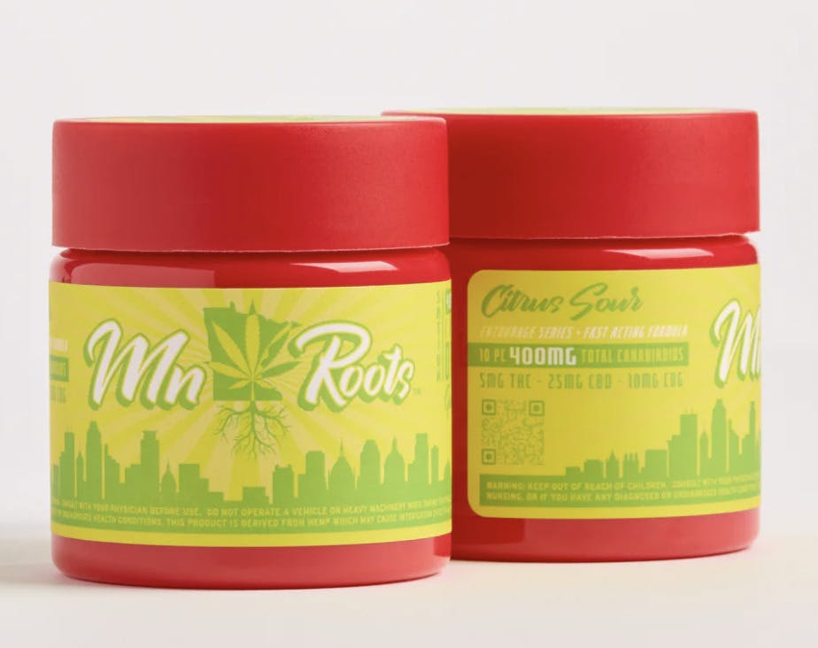 MN Roots | Entourage Series | Citrus Sour | Sativa | Gummies | 10pk | 5mg/e at MN Roots Dispensary Alexandria