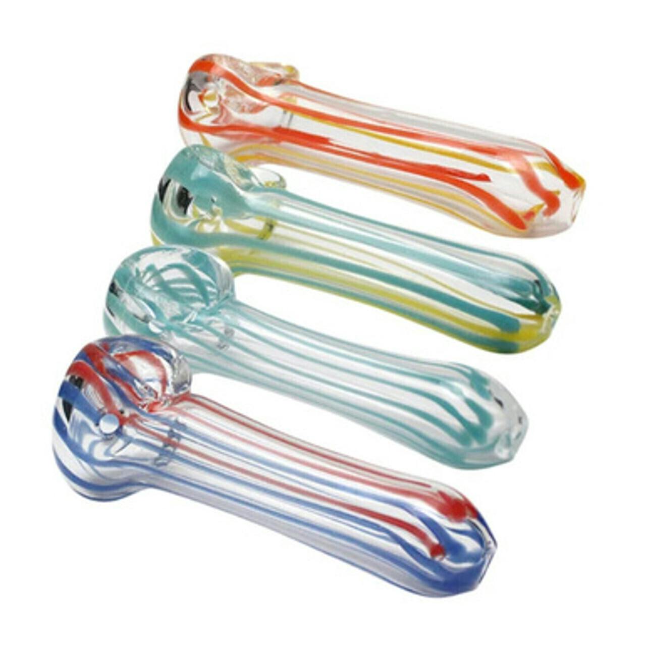 Hand Pipe - Plain Stripes - 2.5" - Assorted | Pipes