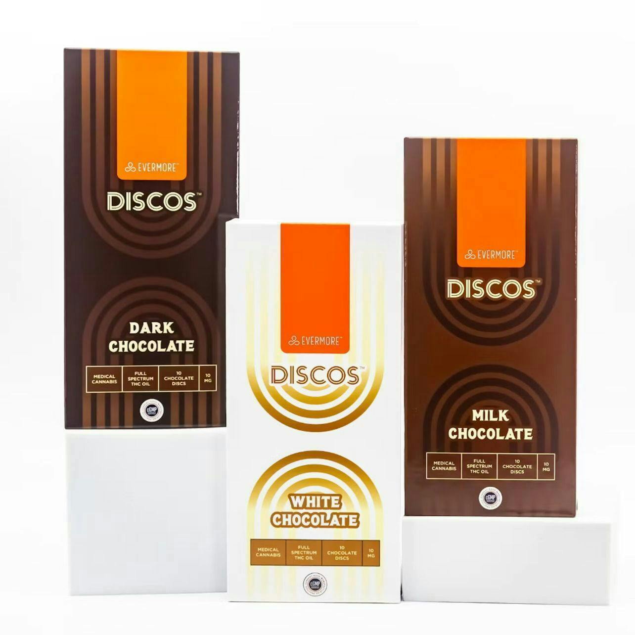 Dark Chocolate Salted Caramel Disco Chocolates | 100mg | 10ct | 10mg/ea by Evermore Cannabis Company