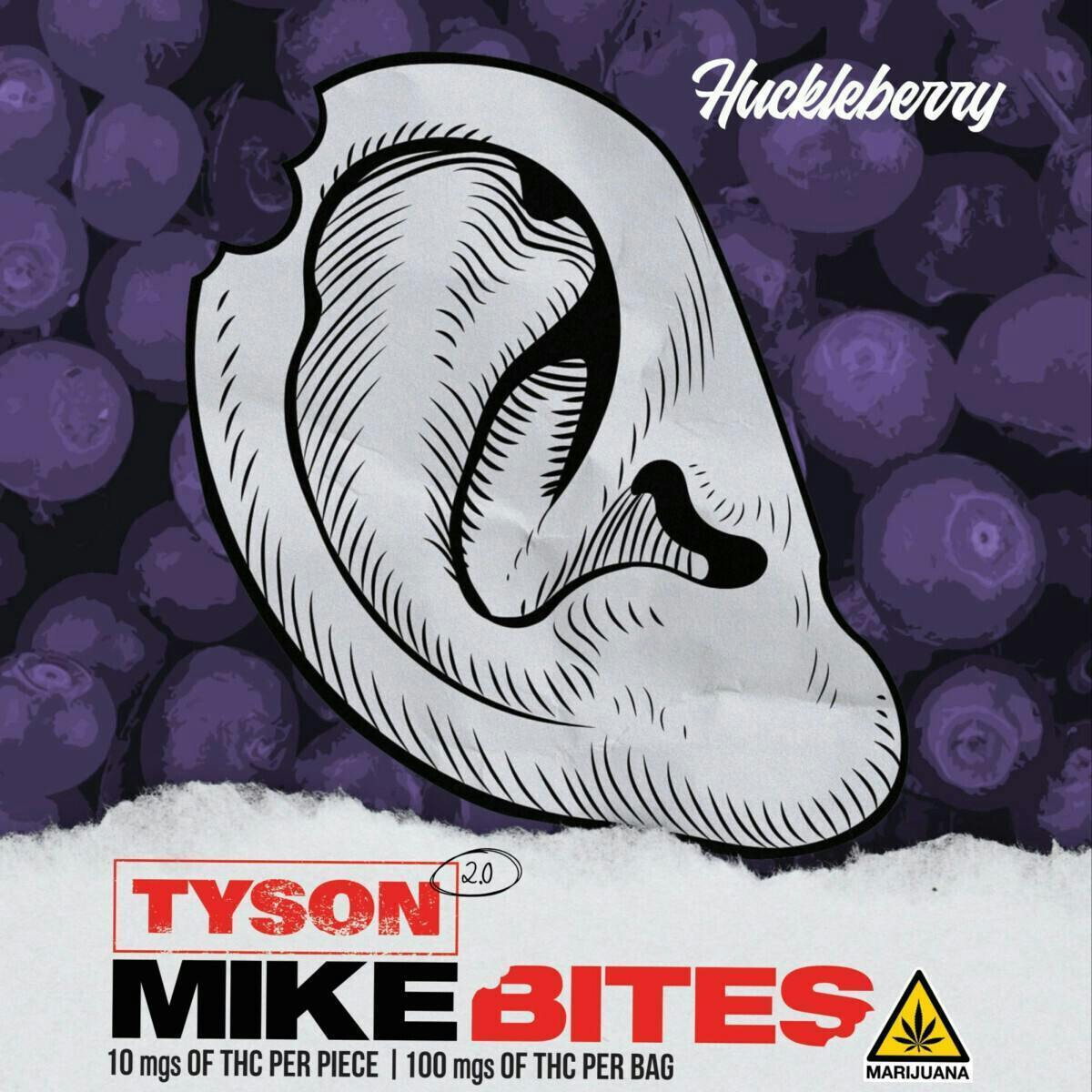 Huckleberry Mike Bites Gummies | 100mg | 10ct | 10mg/ea