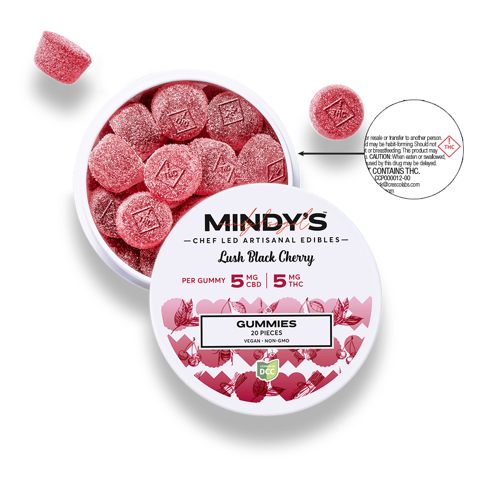 Lush Black Cherry 1:1 Gummies | 100mg | 20ct | 5mg/ea