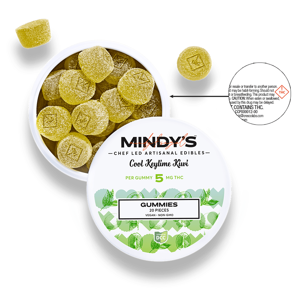 Cool Keylime Kiwi Gummies | 100mg | 20ct | 5mg/ea