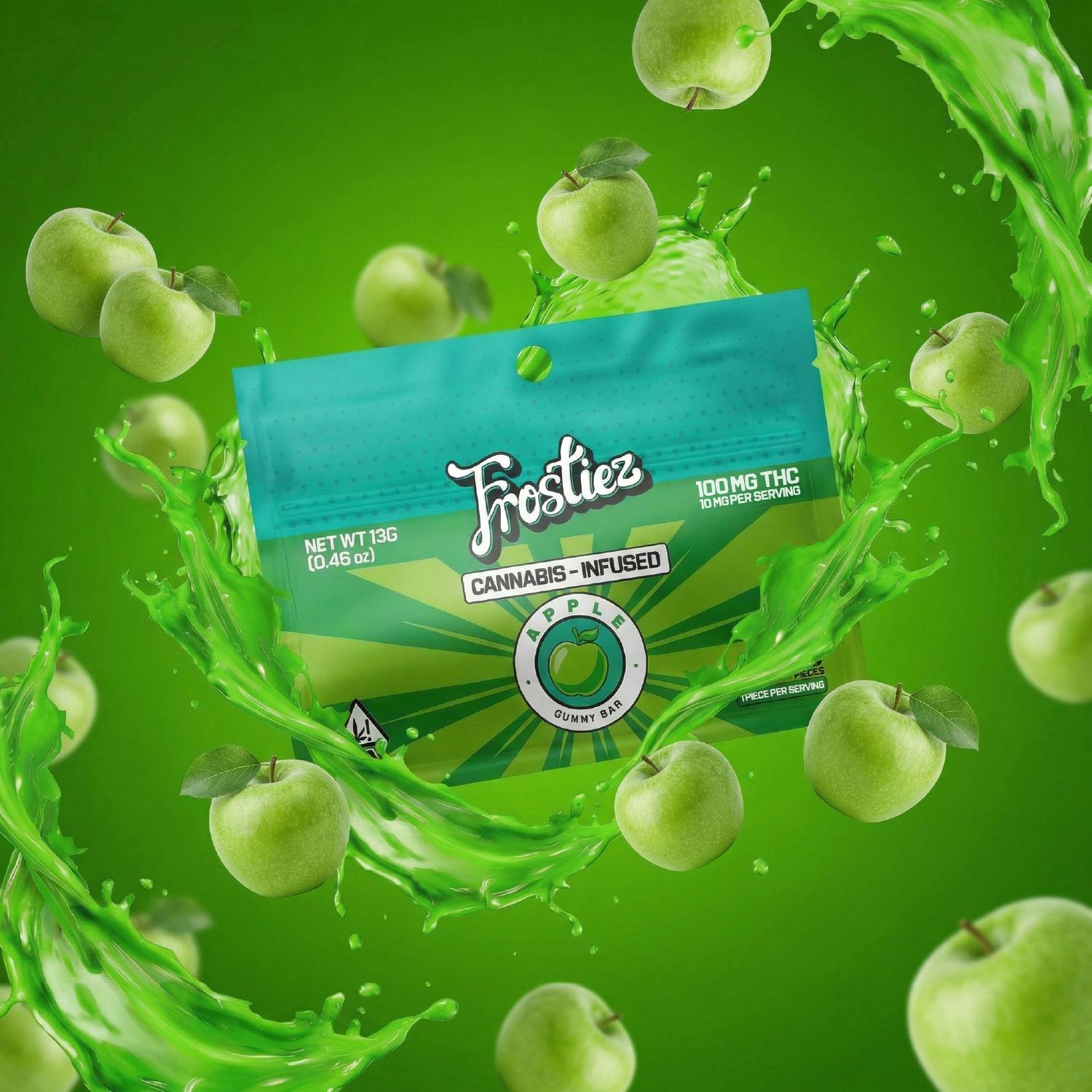 Apple Gummy Bar - 100mg - SATIVA
