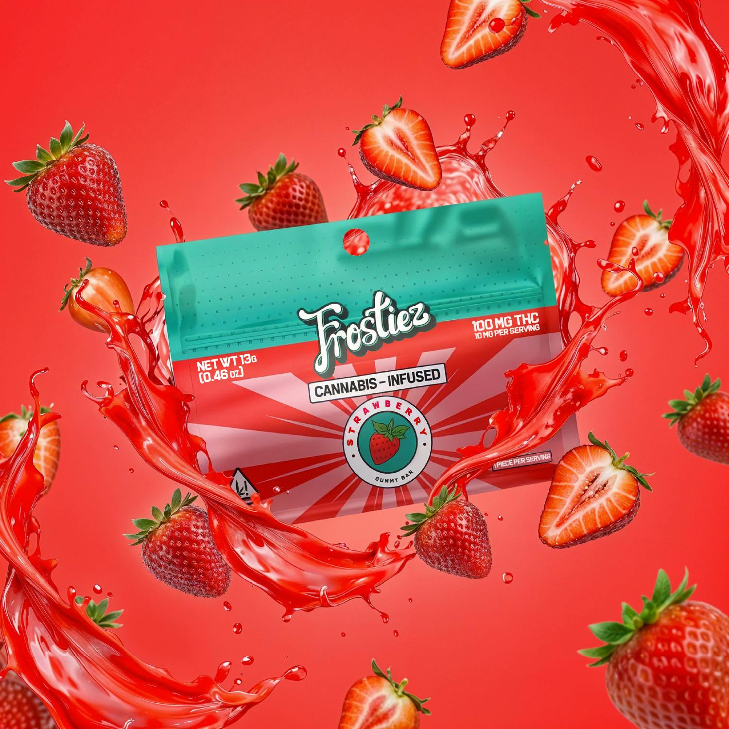 Strawberry Gummy Bar - 100mg - HYBRID