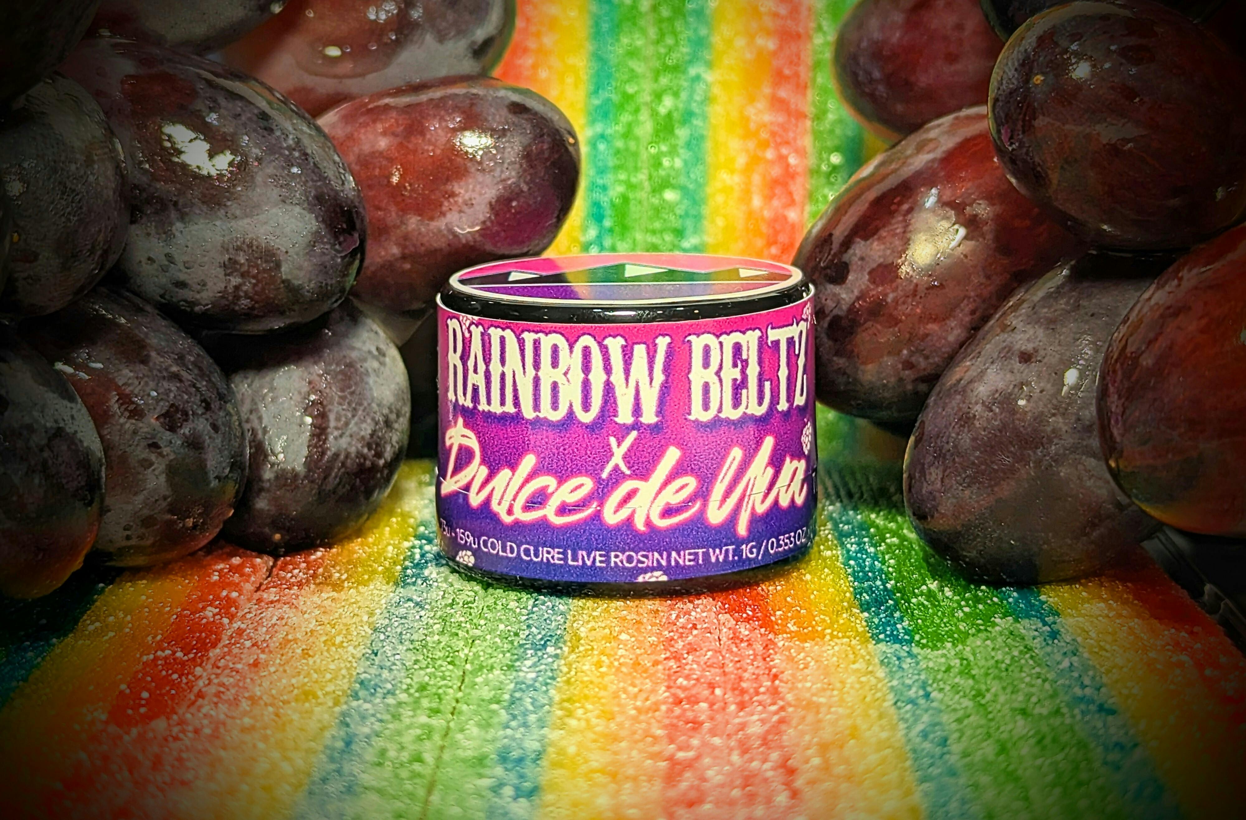 High Top: Rainbow Belts X Dulce De Uva