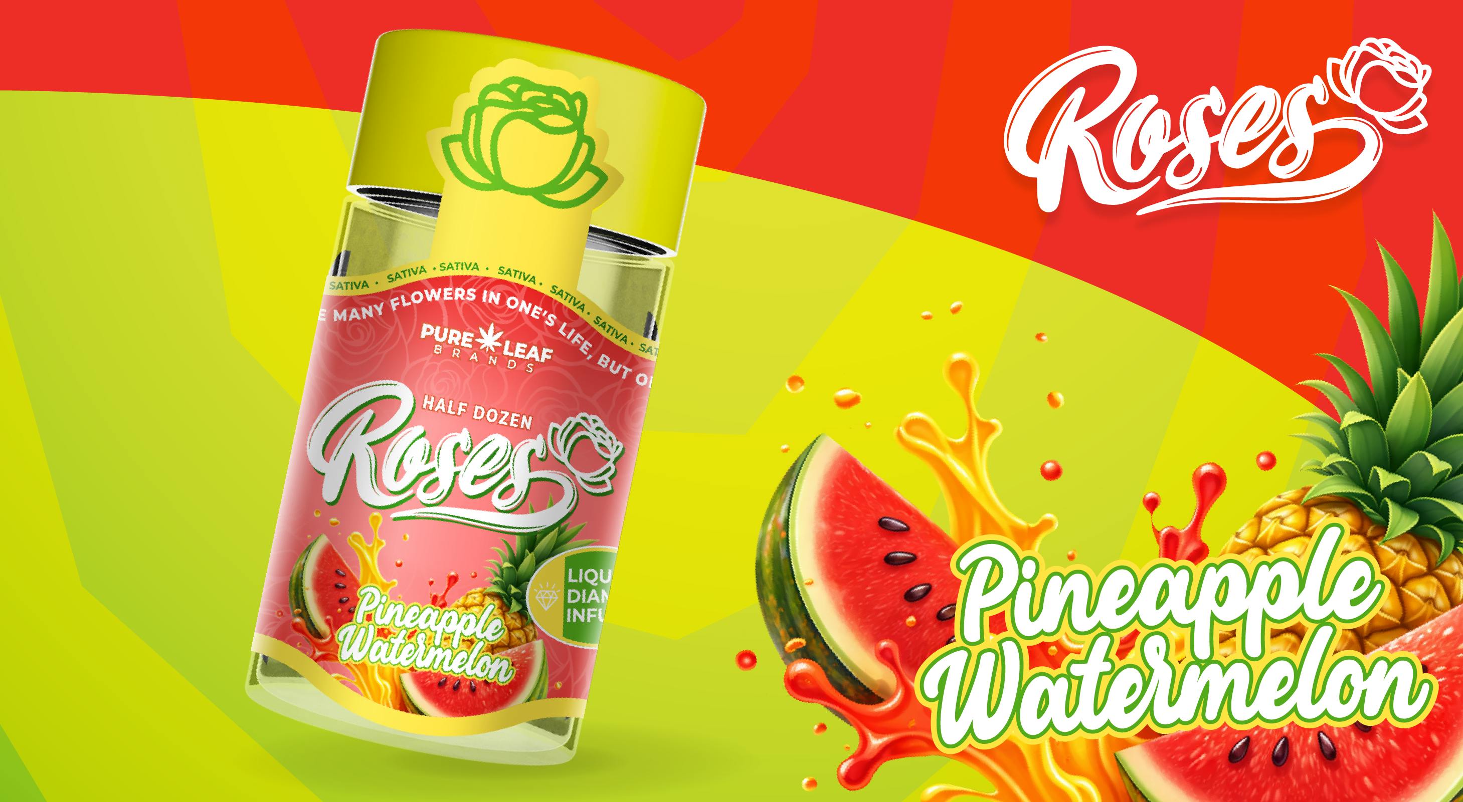 Pineapple Watermelon | LQD Infused Minis | 0.6g each | 6pk by Roses
