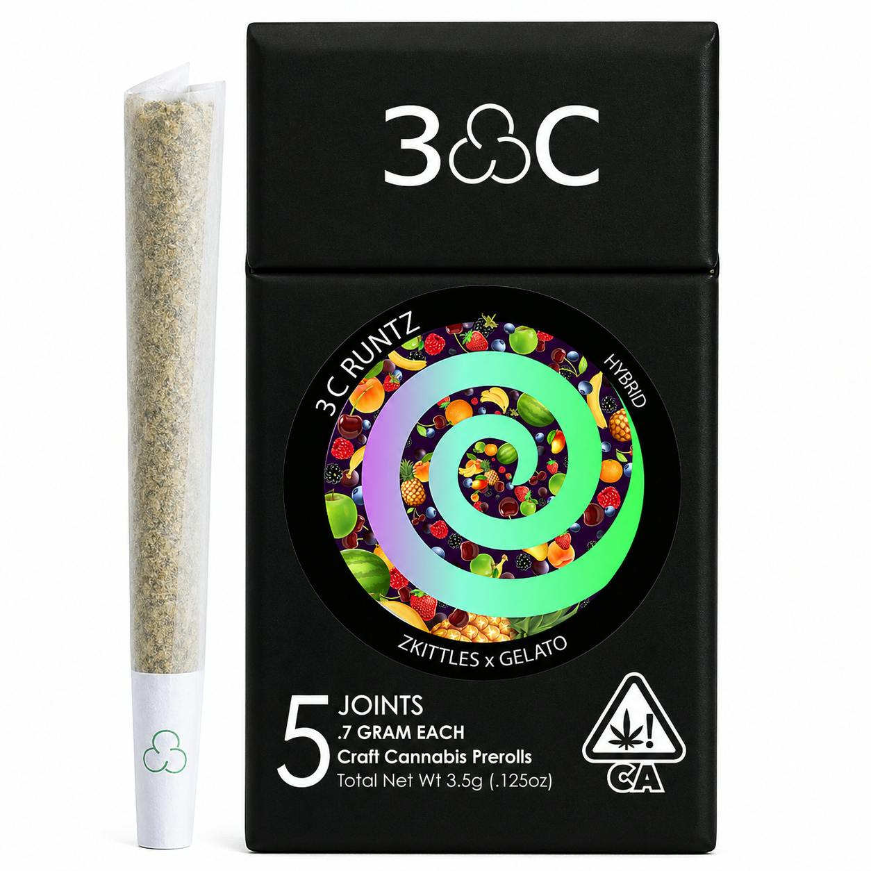 3C | Runtz | Preroll 5 Pk (3.5 G)