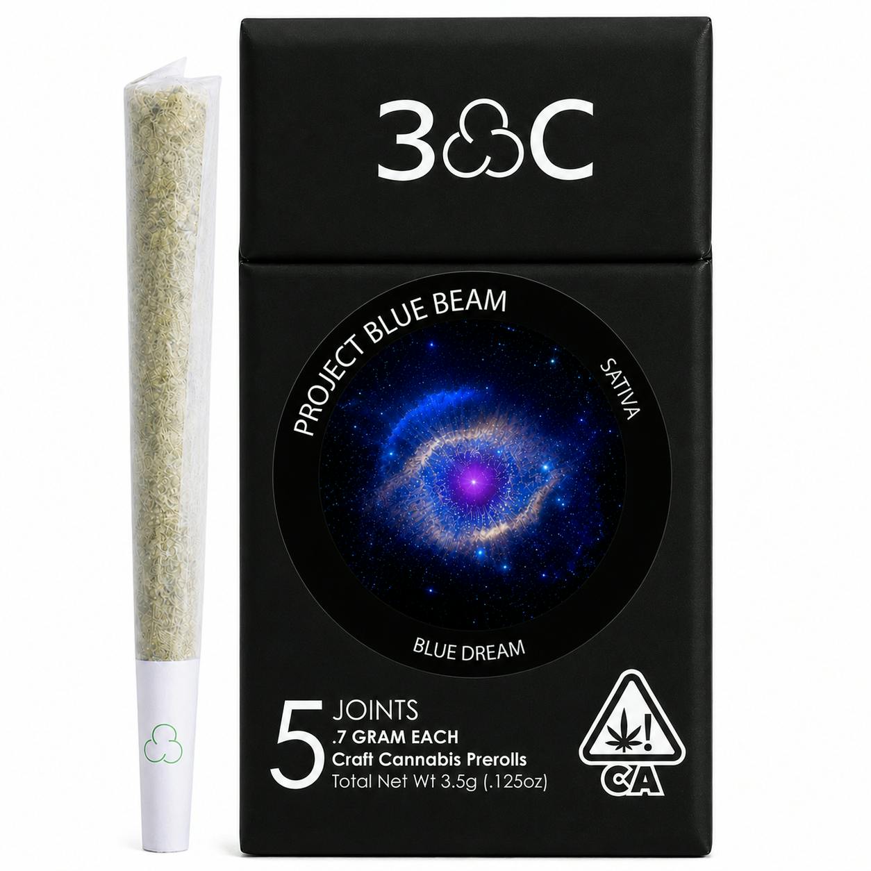 3C | Project Blue Beam (Blue Dream) | Preroll 5 Pk (3.5 Grams)