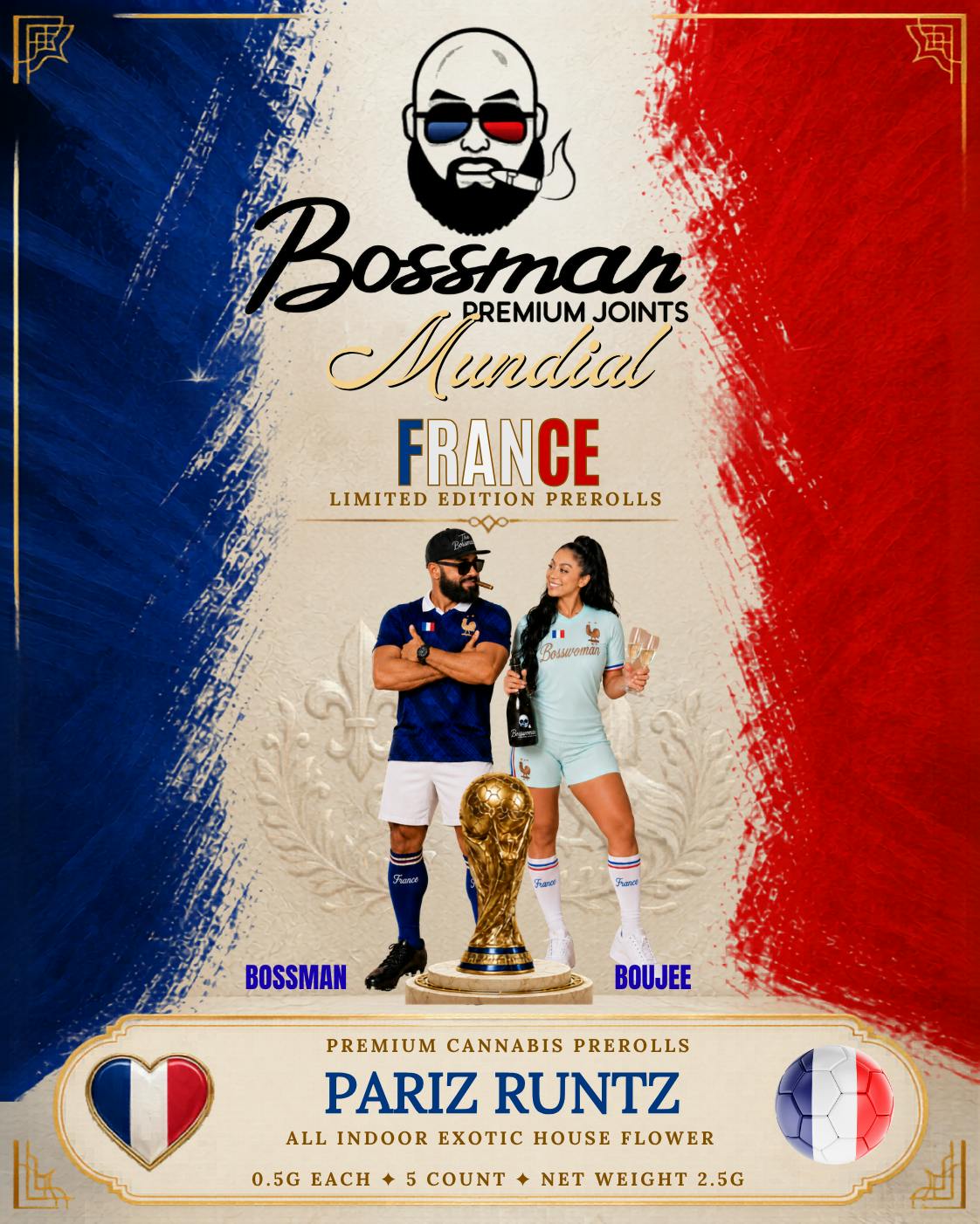 Bossman Mundial France Edition Mini Pre-Rolls