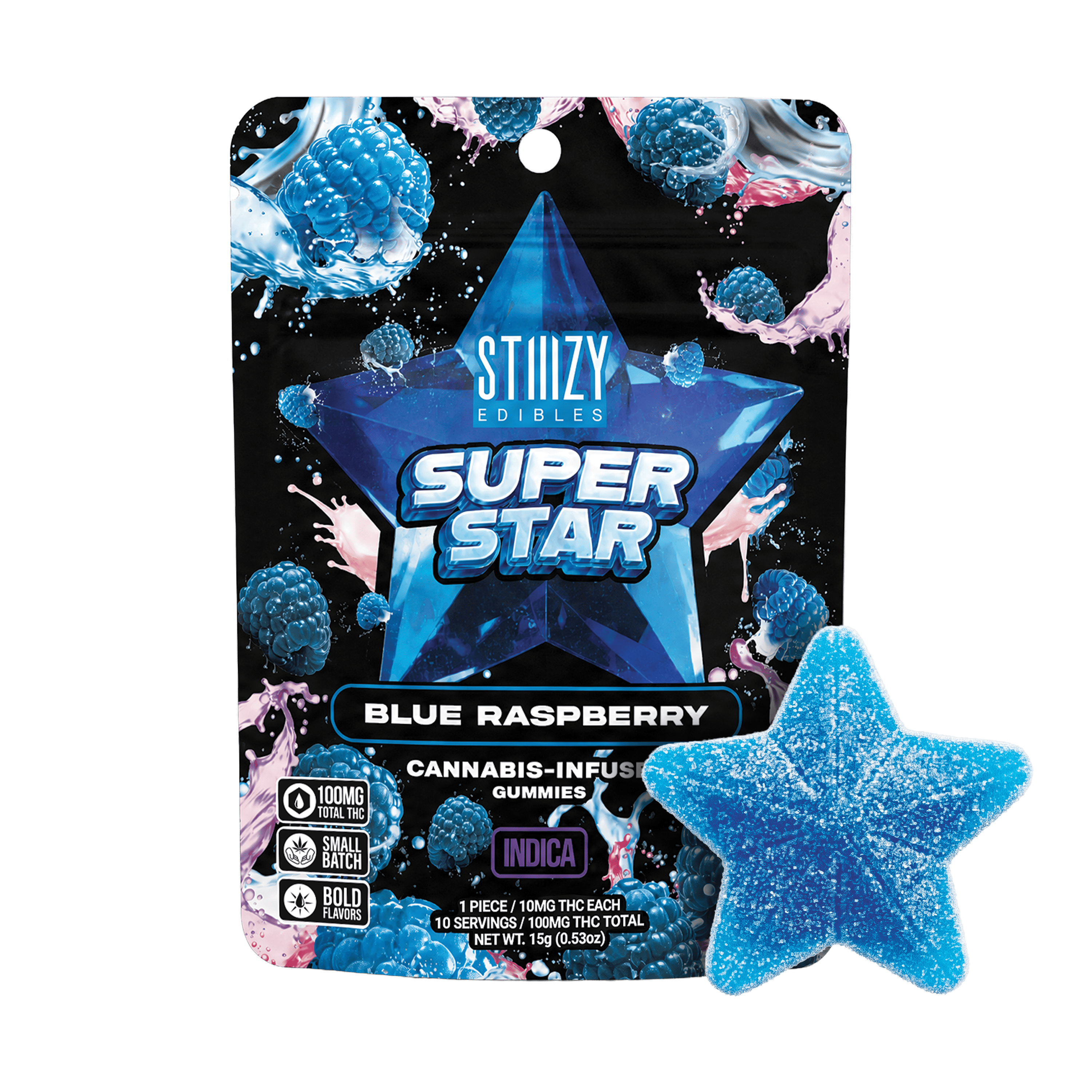STIIIZY SUPER STAR Edibles - Blue Raspberry — Edibles