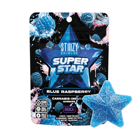 STIIIZY SUPER STAR Edibles - Blue Raspberry, Edibles