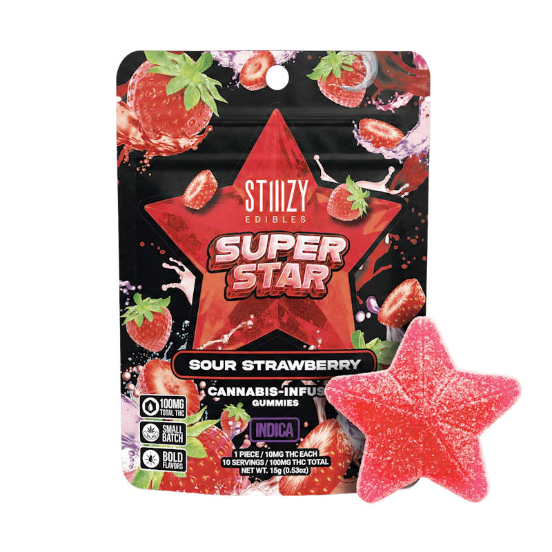 STIIIZY SUPER STAR Edibles - Sour Strawberry, Edibles
