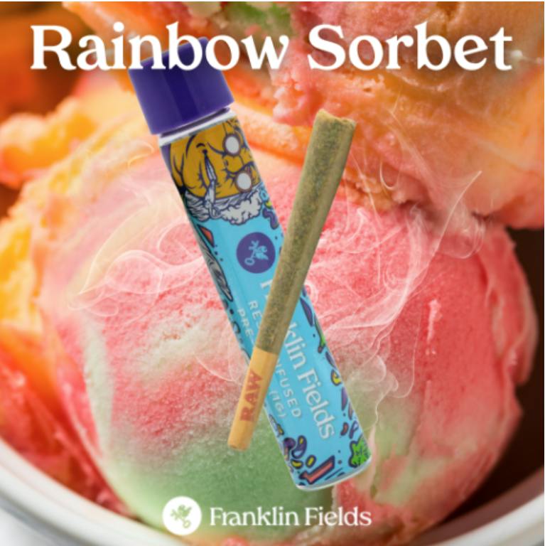 Franklin Fields Infused Pre Roll Rainbow Sorbet 1G