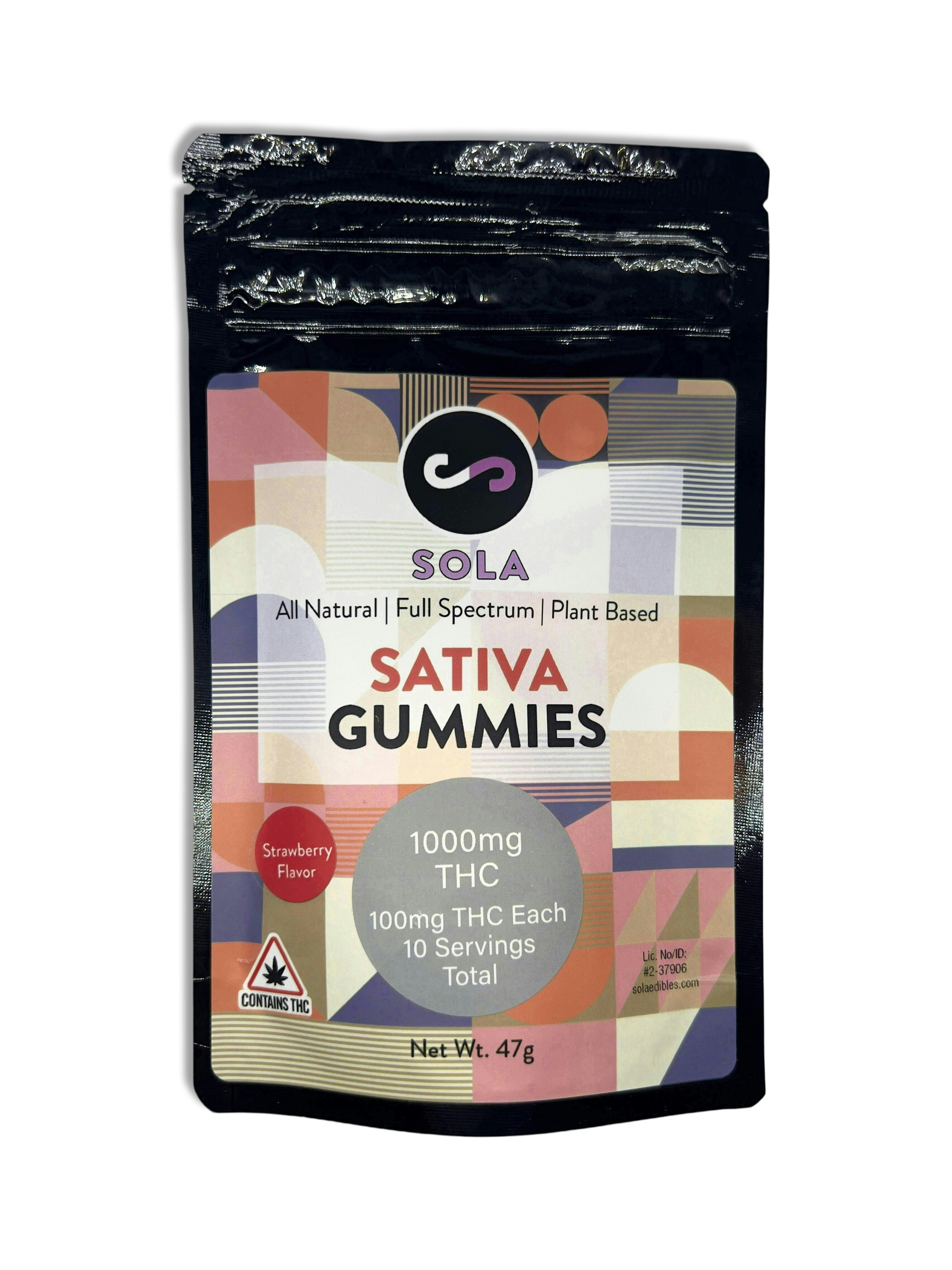 1000mg Sativa Gummies - Orange Flavor (Sola Edibles) by Indico