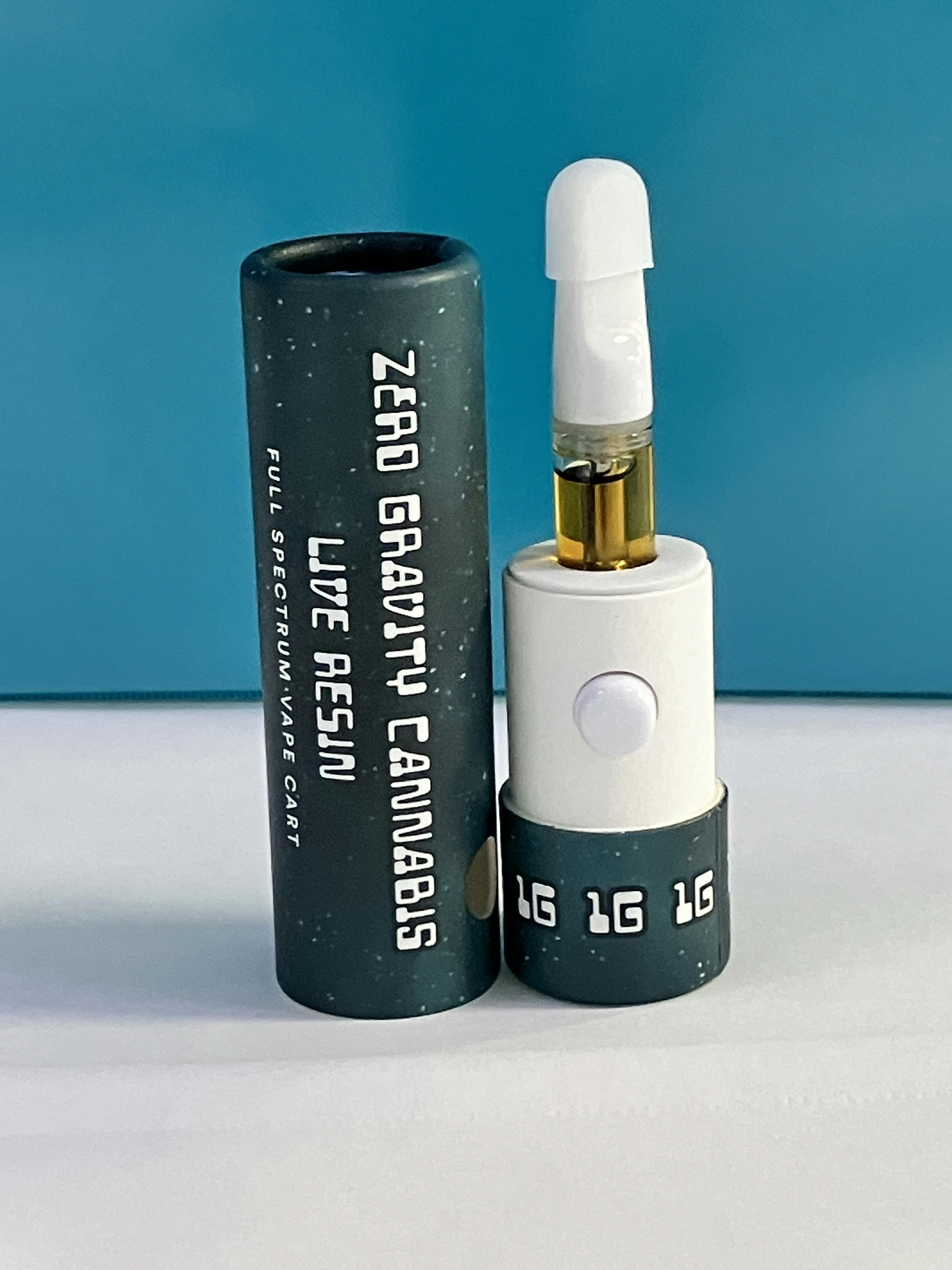 1g Live Resin Cartridge - Black Soap 70/30 Indica Dominant by Zero Gravity Cannabis