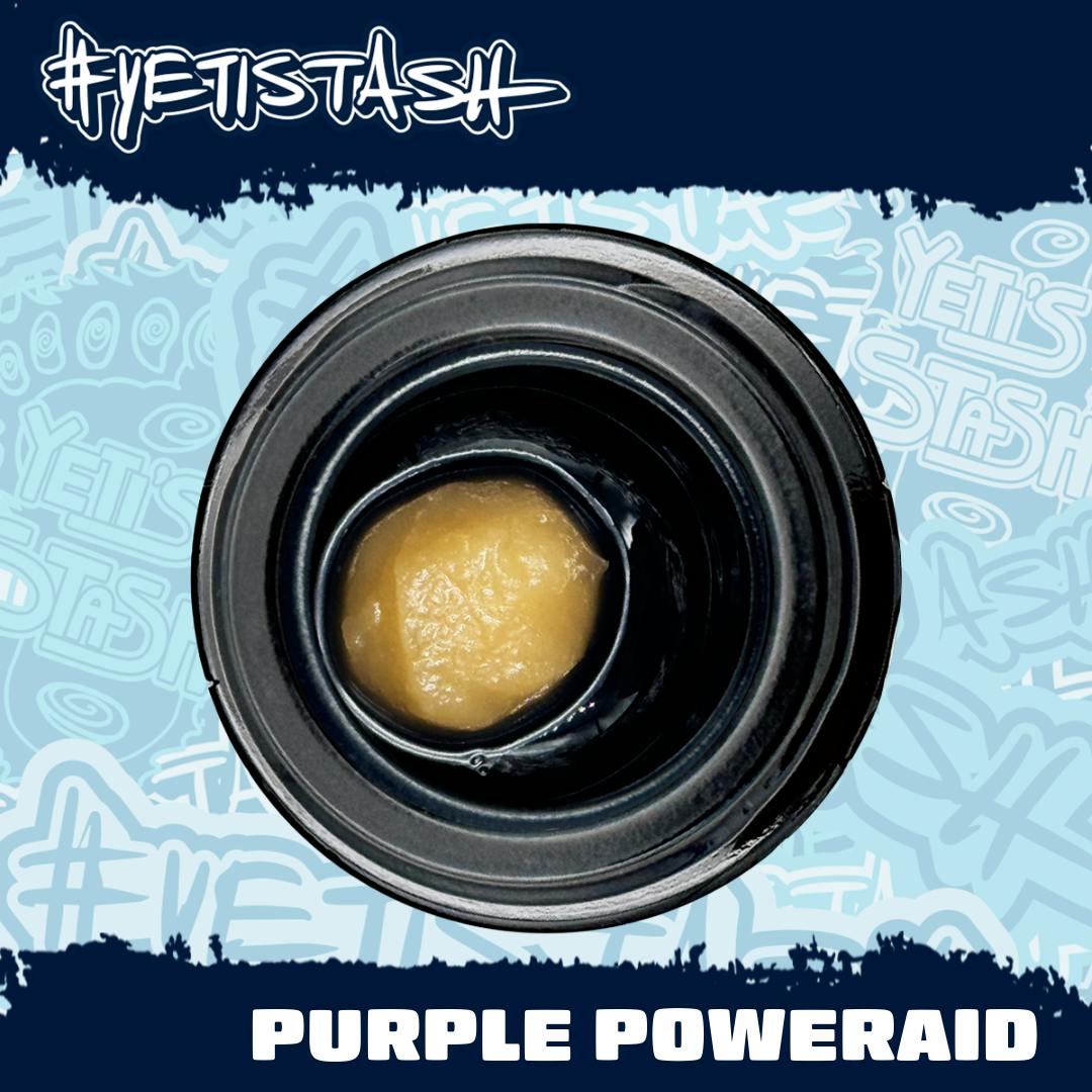 Yetistash | Purple Poweraid | Live Rosin | 1G Jar by Yeti Stash