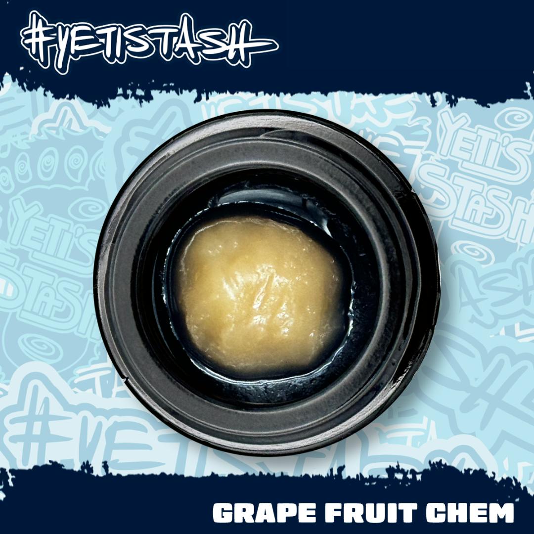 Yetistash | Grapefruit Chem | Live Rosin | 1G Jar by Yeti Stash
