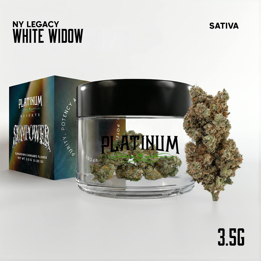Platinum Reserve I White Widow I Sun Powered I Big Buds I 3.5g at Strain Stars Riverhead