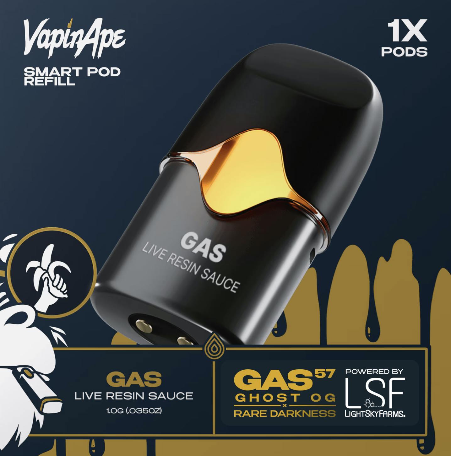 Gas 57 | Live Rosin Smart Pod | 1g