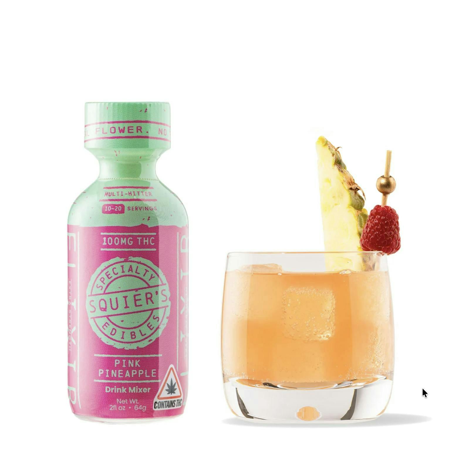 Pink Pineapple - 100mg THC Hash Rosin - Drink Mixer by Squier's Specialty Edibles