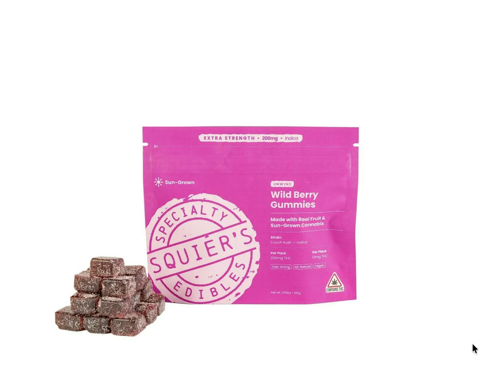 Wild berry - 200mg THC Distillate - Gummies by Squier's Specialty Edibles