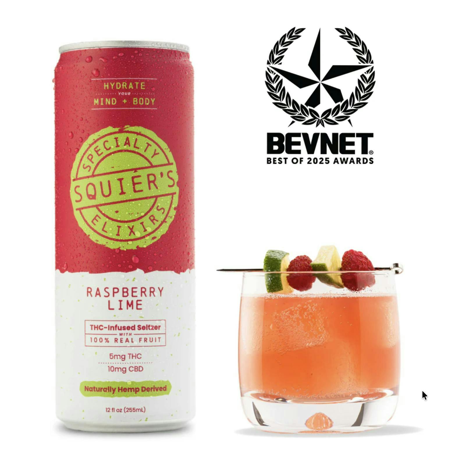 Raspberry Lime - 5mg THC / 10mg CBD - Seltzer at The Stoned Moose Adult Use AND Medical Stores