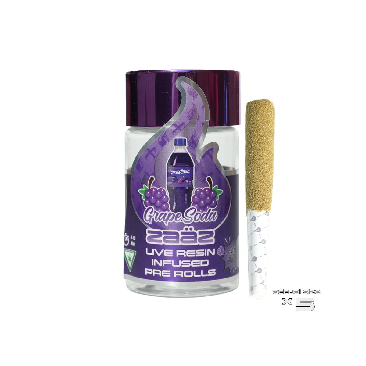 grape soda | infused joints | 0.8g | 5pk by zaaz