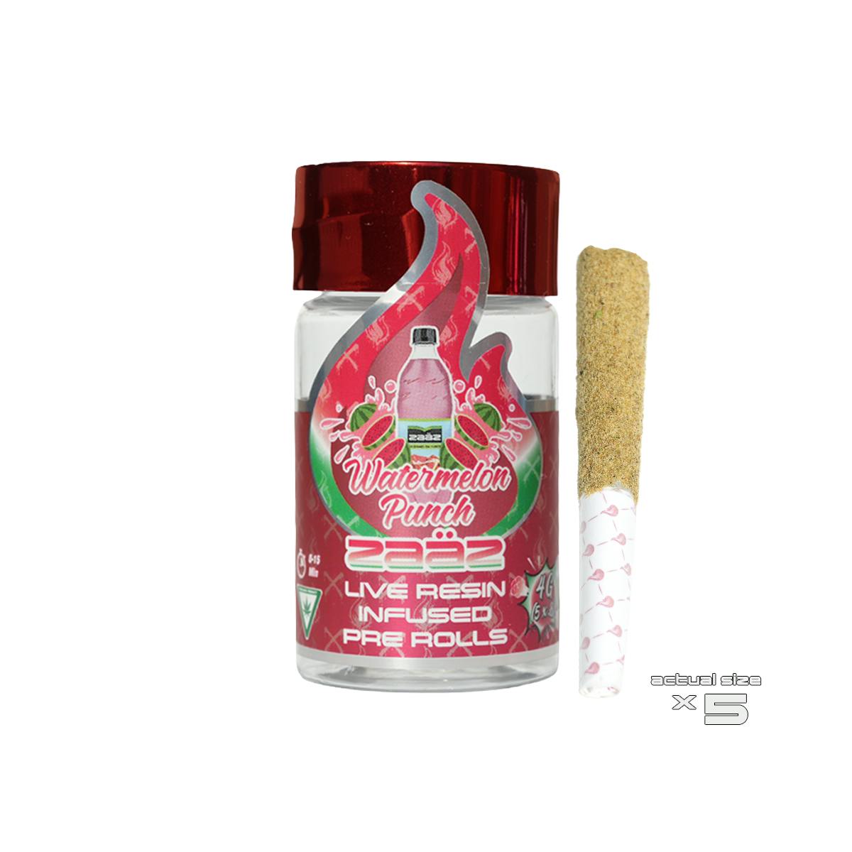 watermelon punch | infused joints | 0.8g | 5pk by zaaz
