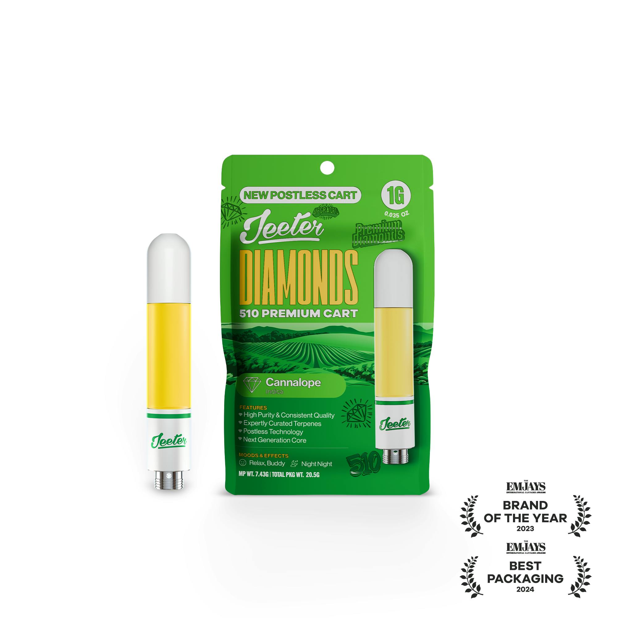 Jeeter: Cannalope - Diamonds 510 Premium Cartridge - 1g