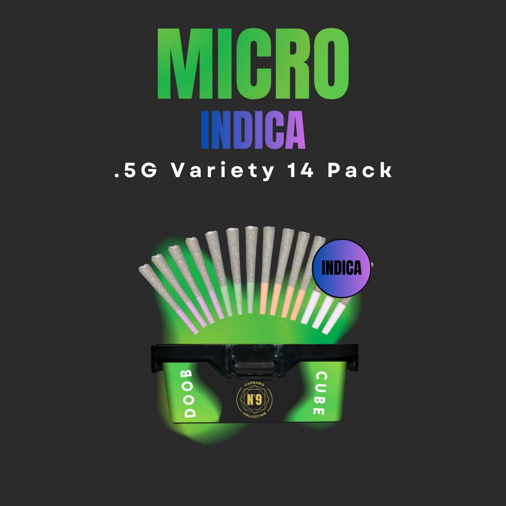 Doob Cube Micro Indica Variety Pack | Minis | 0.5g each | 14pk by No. 9