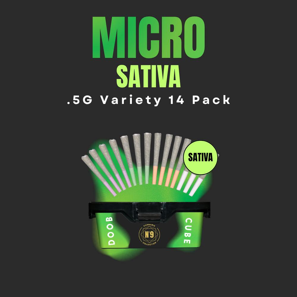 Doob Cube Micro Sativa Variety Pack | Minis | 0.5g each | 14pk by No. 9